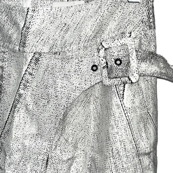 Rare 100% silk skirt snake print skirt Colovos lined faux wrap skirt pockets 2 - Picture 3 of 13